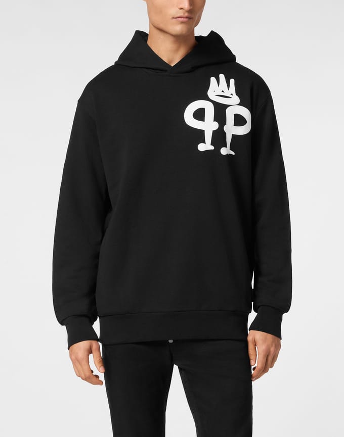 Sweatshirt Met Capuchon King Plein