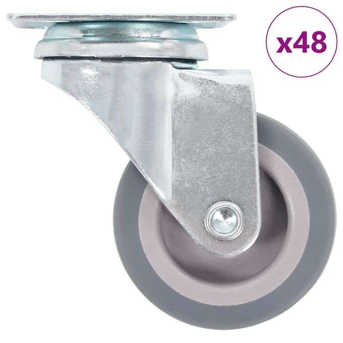 vidaXL 48 st Zwenkwielen 50 mm