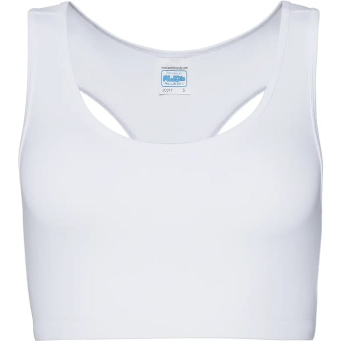Just Cool Women´s Cool Sports Crop Top JC017 - ARCTIC WHITE - M