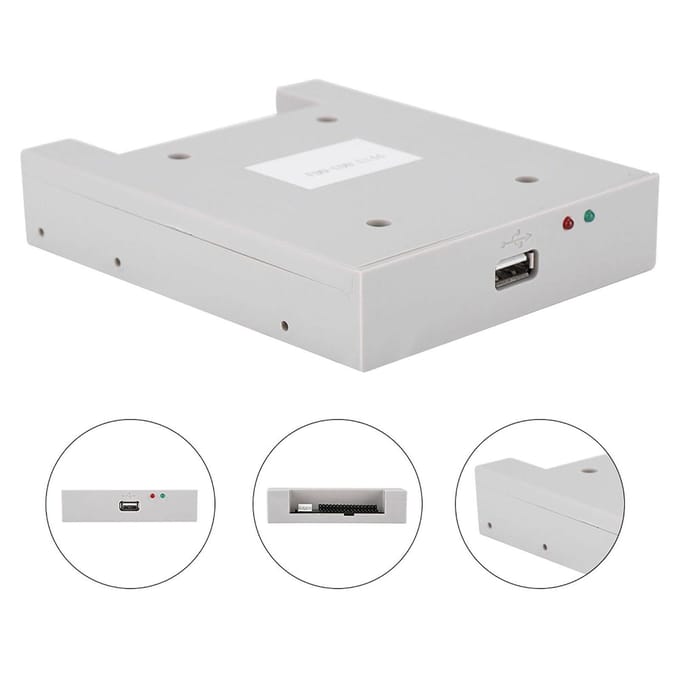 FDD-UDD U144 1.44MB USB SSD Floppydrive-emulator voor industriële controllers white