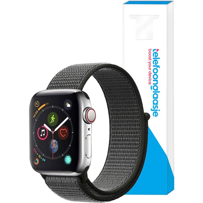 Nylon bandje Apple Watch 1/2/3/4/5/6/SE – 42/44mm - Donkergroen