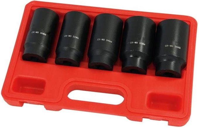Impact Dop Set 1/2" Aandrijving Diep 30mm t/m 36mm - 6-kant Dopbits
