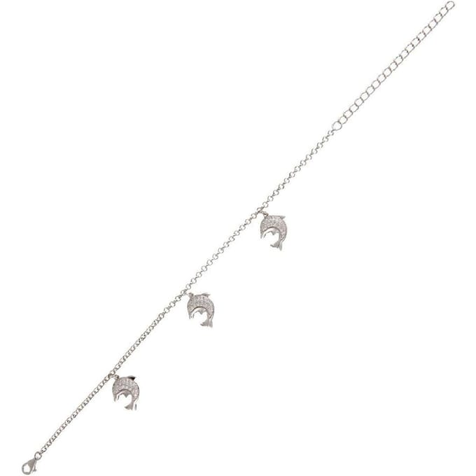 Orphelia ZA-1877 - Armband dolfijnen - 925 Zilver - Zirconia - 19 cm