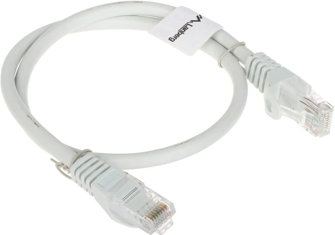Lanberg - 0,5 m grijze Cat.6 UTP Ethernet-netwerkkabel PCU6-10CC-0050-S