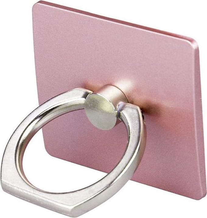 Telefoonring - Telefoon ring - 360 graden roterend - Roterende Smartphone-Fingerring - Pink - Roze - Zelfklevend