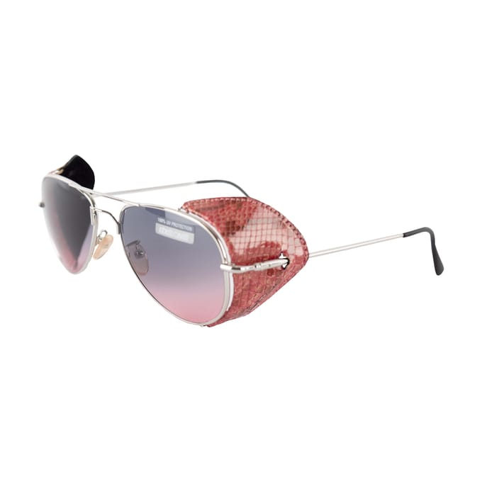 Roberto Cavalli Aviator Slangenhuid Zonnebril - '10s