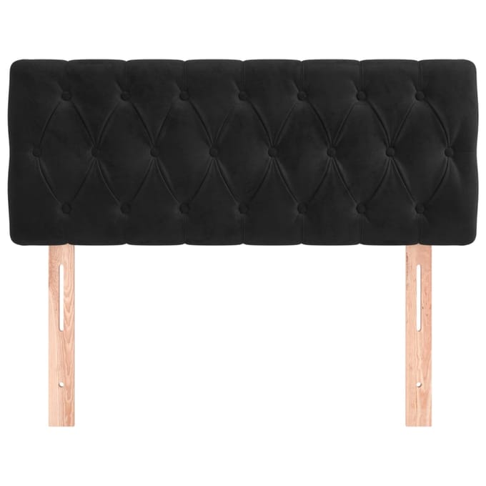 vidaXL - Hoofdbord - 90x7x78/88 - cm - fluweel - zwart