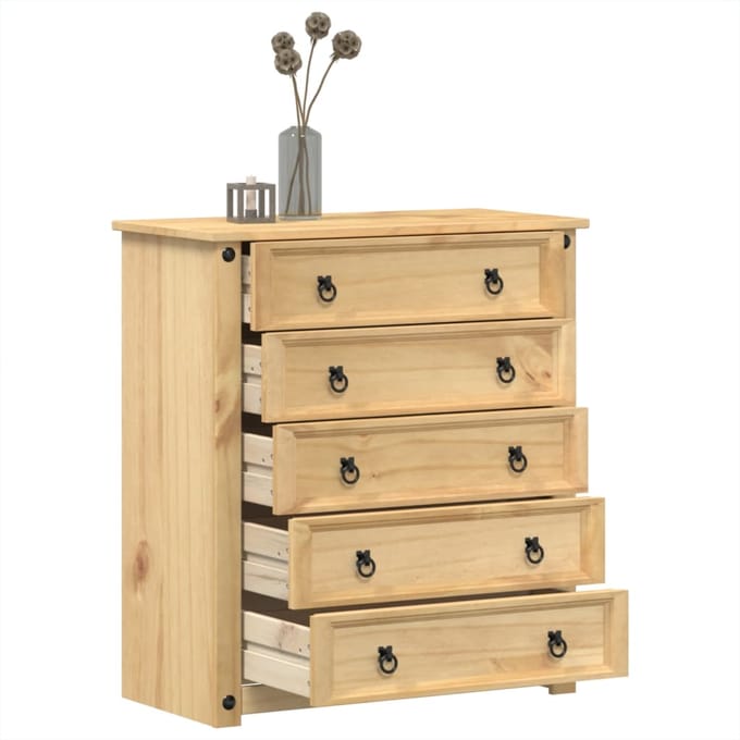 vidaXL - Ladekast - Corona - 80x40x89 - cm - massief - grenenhout