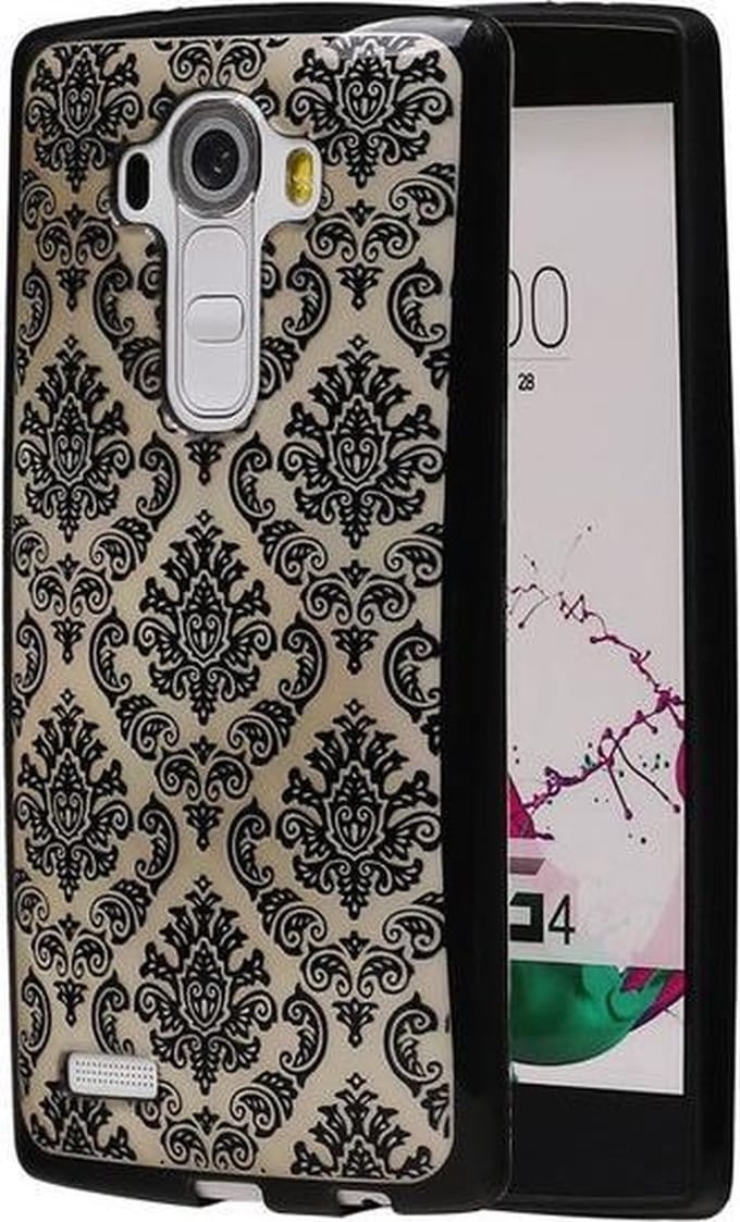 Zwart Brocant TPU back case cover hoesje voor LG G4