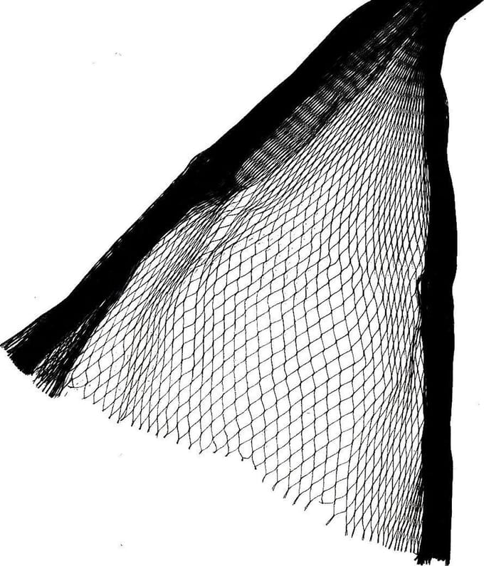 Vogelnet - 5 x 10 meter - 28 mm maas - Zwart