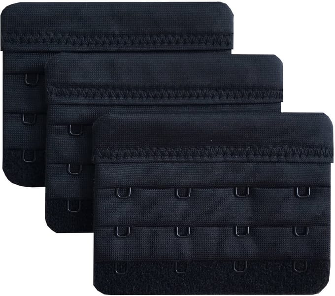 3 Stuks Dames Bh-Verlengstukken met 4 Haken, 5.8cm x 7.6cm
