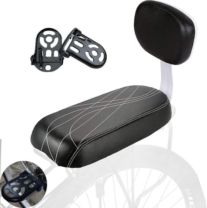 Famanu - Voorste fietsstoel, inklapbaar en draagbaar universeel model – Zwart