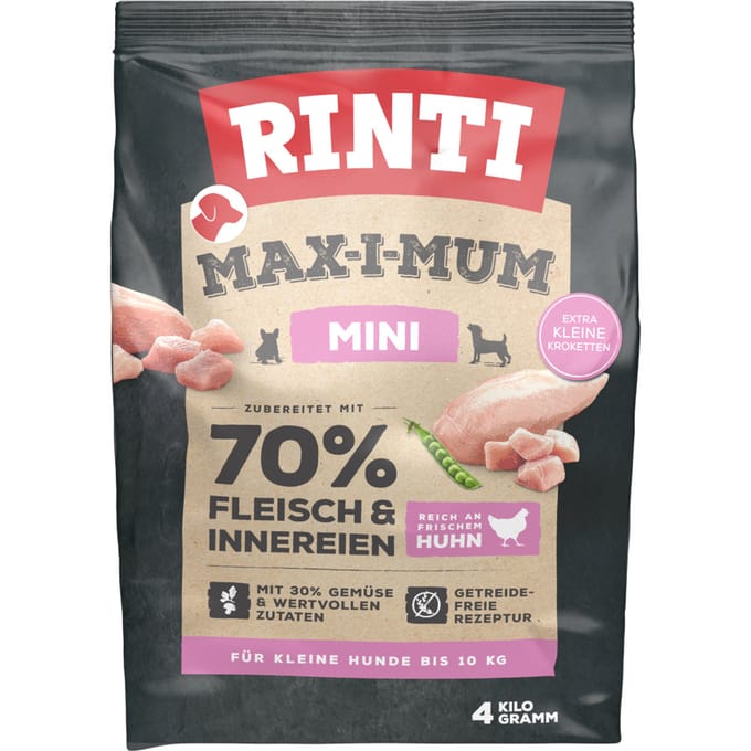 RINTI Max-I-Mum Mini Adult Kip Hondenvoer - 4 kg