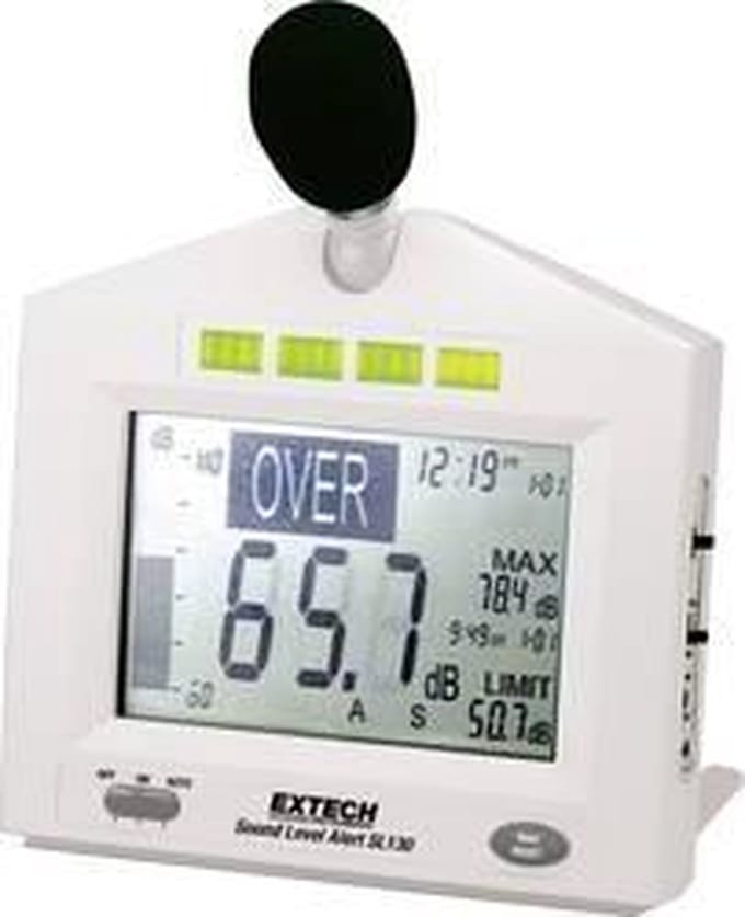 Extech SL130W Decibelmeter – 30 - 130 dB – 31.5 Hz - 8000 Hz