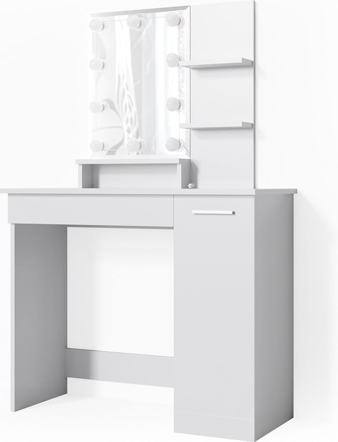 Vicco Julia Kaptafel met licht – 90 cm met LED-verlichting Wit met LED-verlichting