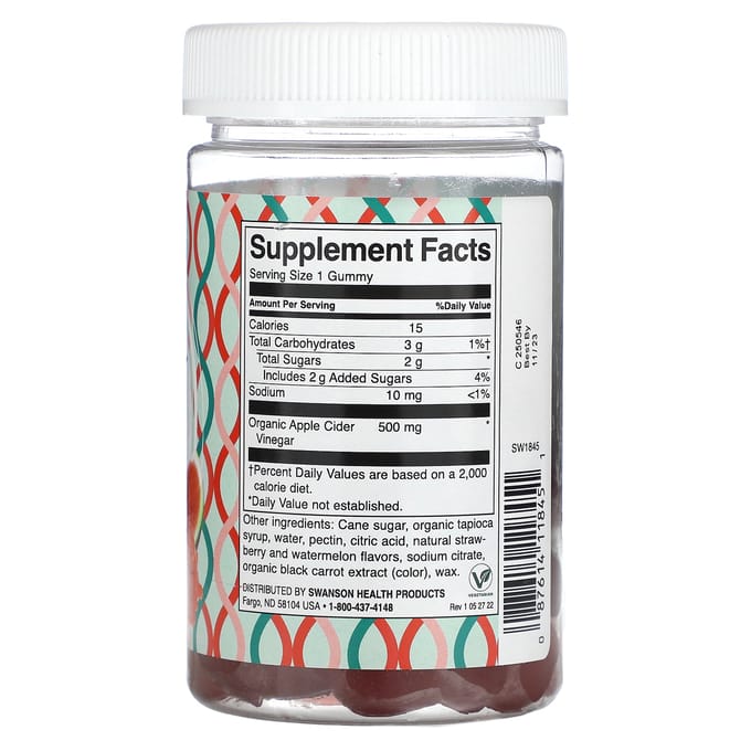 Appelazijn, Aardbei Watermeloen, 60 Gummies