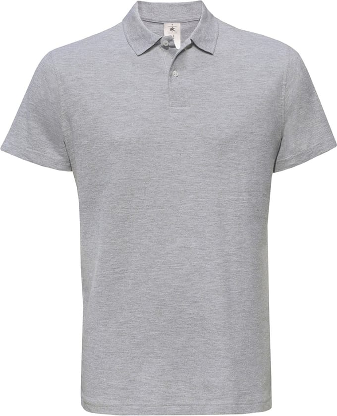 B&C Id.001 Polo Shirt CGPUI10 - Heather Grey - L