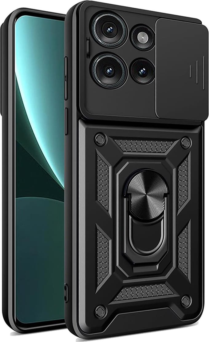 Hoesje geschikt voor Motorola Edge 50 - Techsuit Camshield Back Cover - Zwart