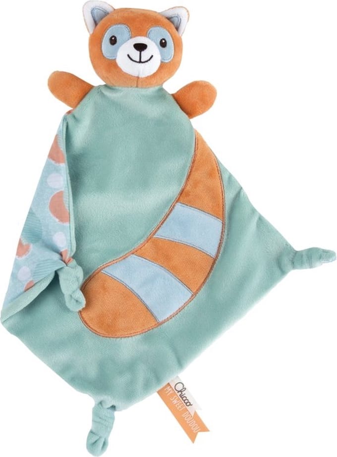 Chicco - My Sweet Doudou Rode Panda - Knuffeldoekje - Mintgroen