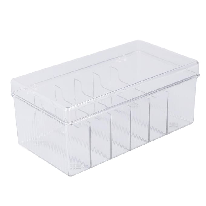 Organisateurs d'extensions de cils, rangement à 6 compartiments, couvercle anti-poussière transparent, fournitures d'extensions de cils