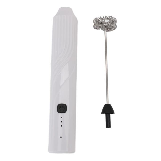 Mousseur à Lait Électrique Multifonctionnel Efficace Acier Inoxydable Portable Manuel Mousseur à Lait pour Café L blanc