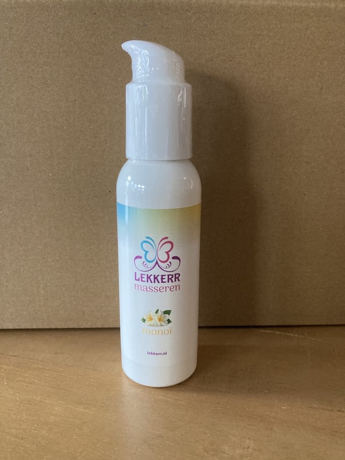 Lekkerr Massagemiddel op siliconebasis met de geur van Monoï
