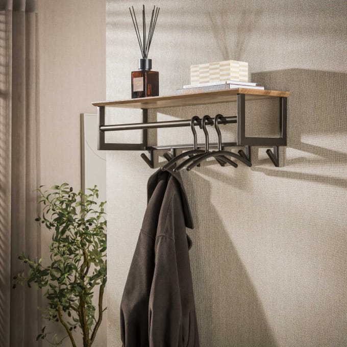 Hoyz Collection - Kapstok Bruno - Bruin - 30x80x28 cm