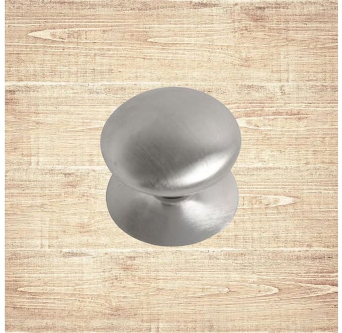 Victorian Cabinet Knob Satin Chrome 38mm