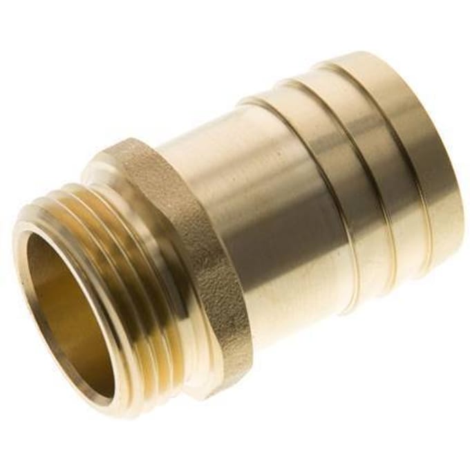 G 1'' Buitendraad x 32mm Messing Slangpilaar 16 Bar