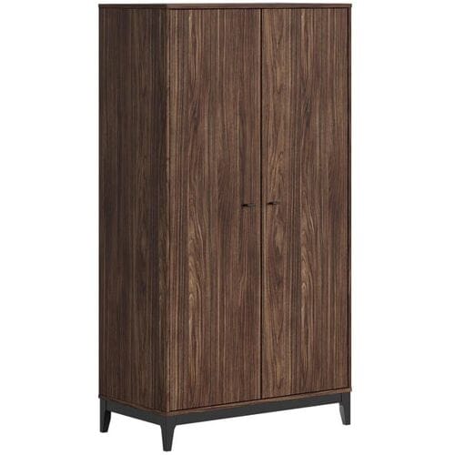 Kledingkast Ilyas - 100x55x190cm - 2 Deuren - Walnoot