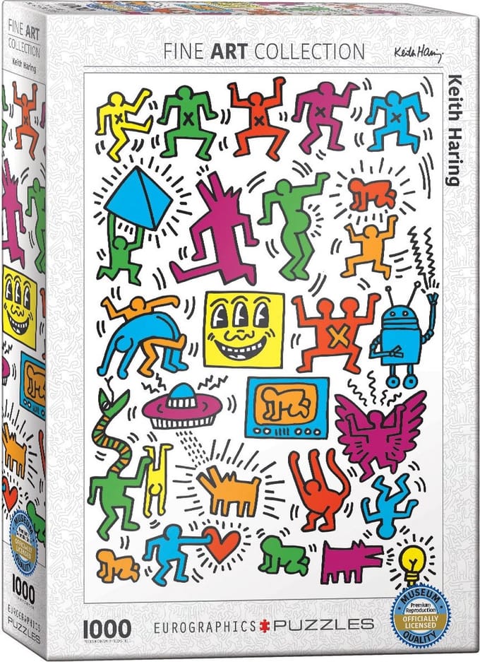 Eurographics - Collage - Keith Haring - 1000 stukjes 48×68cm (b×h) - Fine Art Legpuzzel
