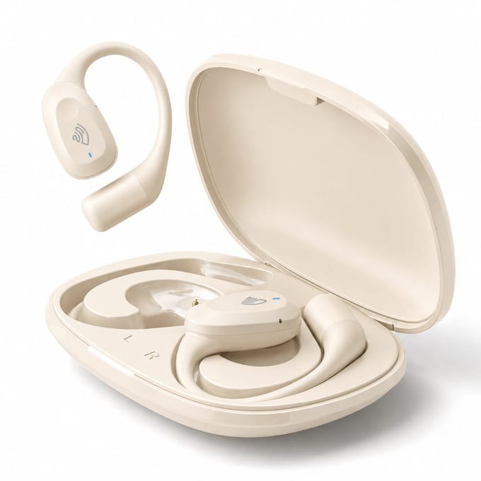 Golden Sound Open ear oortjes - Wit/beige
