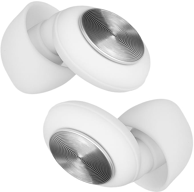EarPlug Serie - Siliconen Oordopjes - Wit/Zilver - 35dB - Voor Slaap en Reizen
