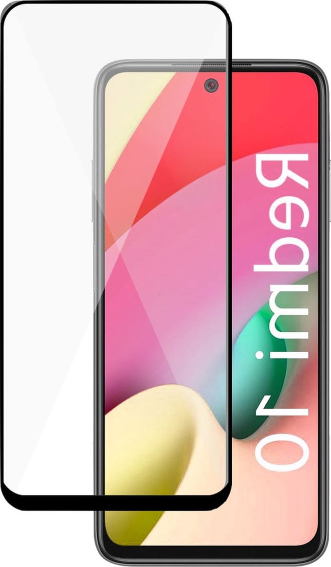 Glas Screenprotector geschikt voor Xiaomi Redmi 10 - Full Screen Beschermglas Screen Protector - 1x