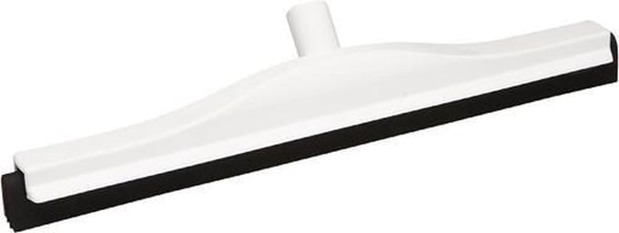 Vikan Klassieke Vloertrekker - Vast Nek - Zwarte Rubber - 50cm - Wit