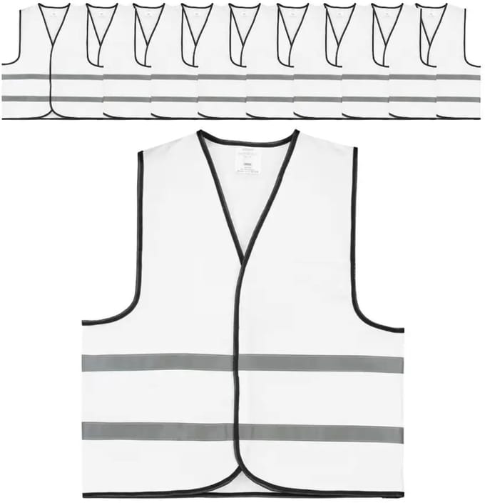 Wit veiligheidshesje | 100 stuks