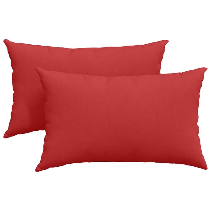 vidaXL - Zitkussens - 2 - st - Stof - Rood - 50 - x - 30 - cm