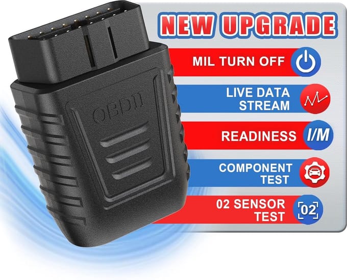 Draadloze OBD2 Bluetooth 5.0 auto diagnostische scanner voor motorfoutcodes
