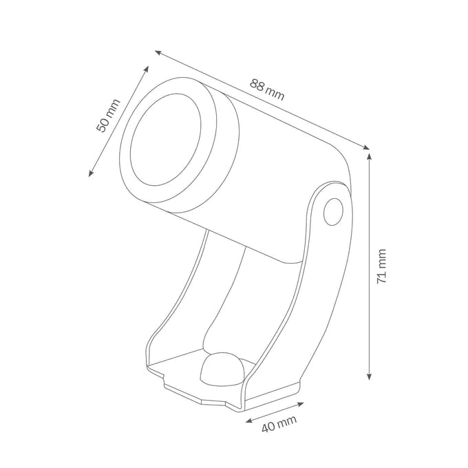 LCD Buitenspot 1441LED, zilver, 30°
