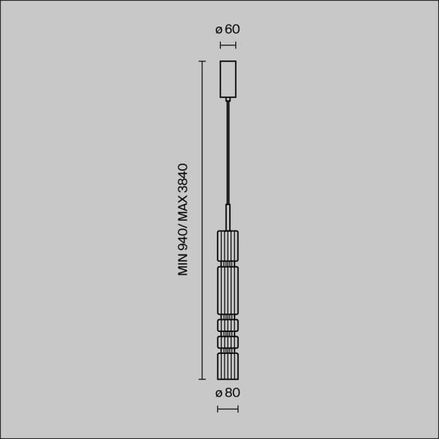Maytoni - Hanglamp Ordo - Zwart - Ø8