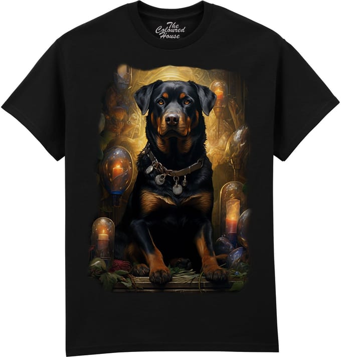 Rottweiler Portrait The Coloured House T-shirt M