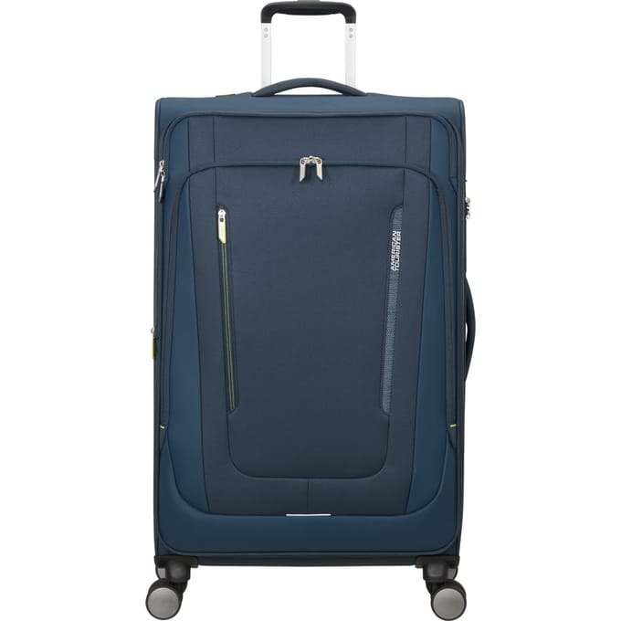 American Tourister trolley Wanderlite Spinner Exp. TSA Dark Navy donkerblauw 80cm
