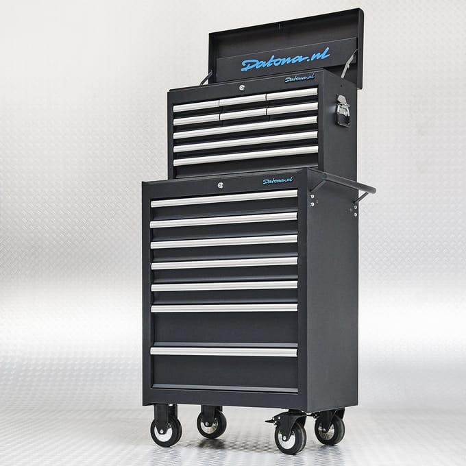 Datona® Gereedschapswagenset 16 laden - Zwart