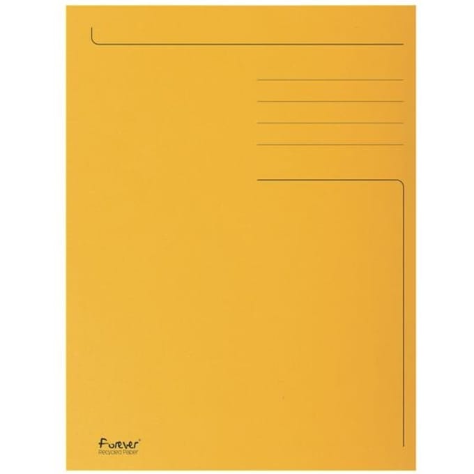 Exacompta 50x FOREVER® bedrukte map met 3 kleppen - 280gm2 - 24x32 cm voor A4 - Oranje - 448009E