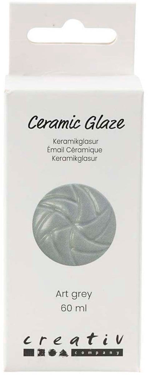 Creativ Company keramiek glazuur Art Grey 60ml - glanzend en dekkend.