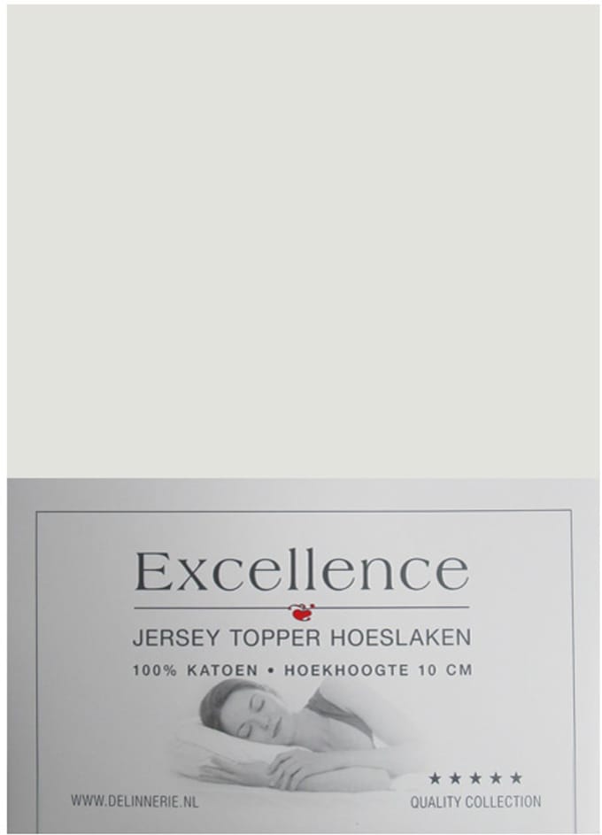 Excellence Hoeslaken Katoen - Litsjumeaux - 180x220 cm - Ecru