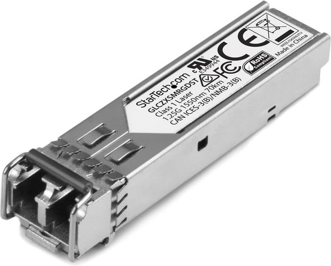 StarTech Gigabit glasvezel 1000Base-ZX SFP Module - Cisco GLC-ZX-SM-RGD - SM LC - 70 km
