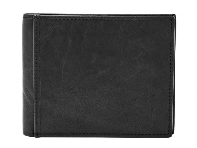 FOSSIL portemonnee Ingram Large Coin Pocket Black zwart