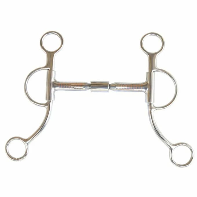 Semi gebroken paardenhoofdstel bit koperen midden Brad Ren's
