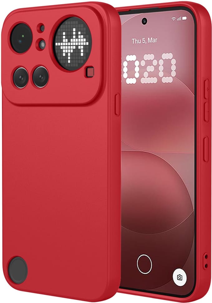 MobyDefend Hoesje - Geschikt voor Nothing Phone (4a) Pro - Matte Siliconen Backcover - Framboosrood